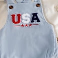 thumbnail image 3 of enyan 4th of July Infant Baby Girls Romper Independence Day Outfit Newborn 3 6 12 18 Months Girl Jumpsuit Overall Light Blue,3-6 Months, 3 of 4