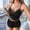 Black, variant on LIZUOJUN Satin Pajama Set For Women Cowl Neck Camisole Top Shorts Set Cropped Hem Elastic Waist Soft Breathable Lightweight Loungewear Home Pajamas - L