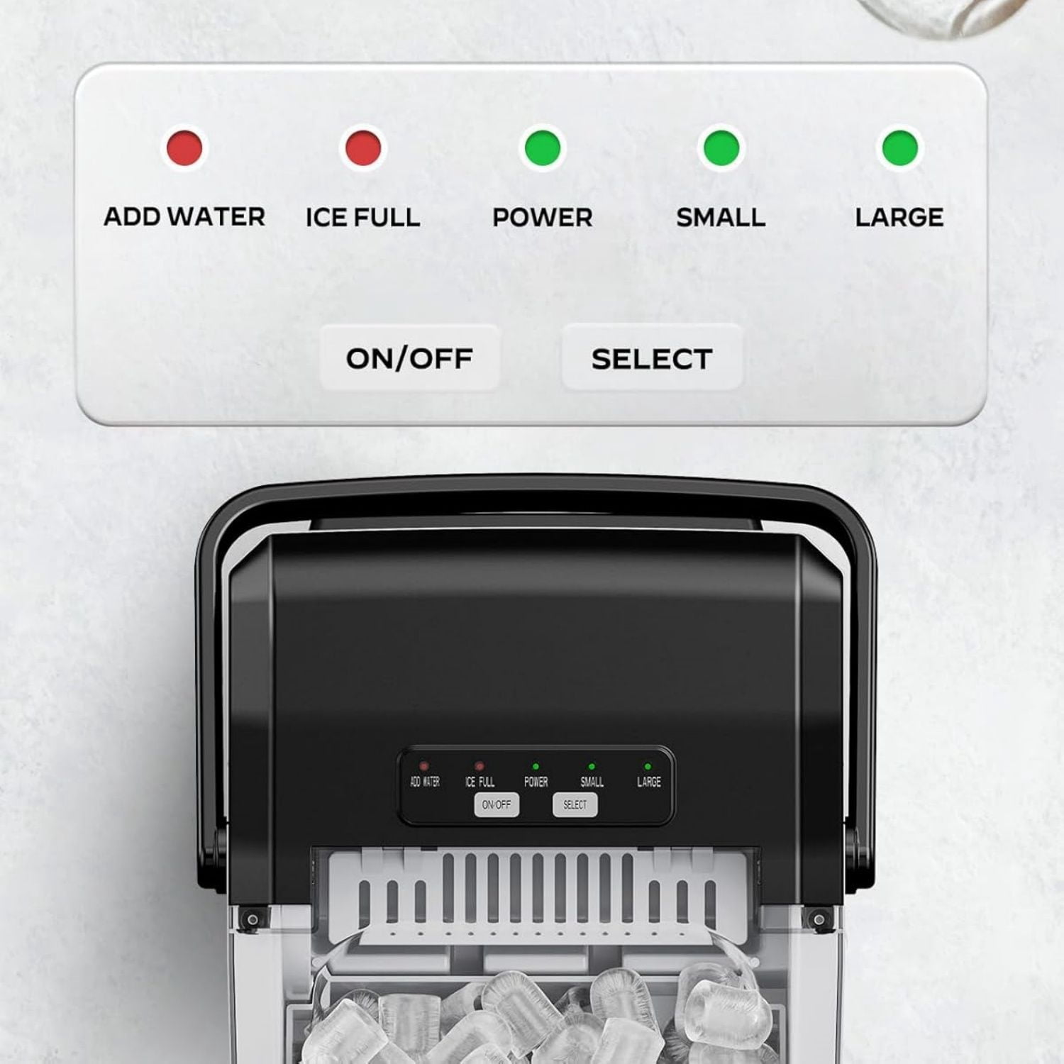 Ice Makers Countertop,26 Lbs/24 Hrs, Portable Countertop Ice Maker with Self Cleaning Function,Ice Maker for Kitchen/Office/Parties
