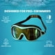 thumbnail image 5 of Gafas de natación impermeables para adultos con montura grande y lentes de policarbonato con revestimiento antivaho y ajuste de silicona para mayor comodidad y entrenamiento., 5 of 6
