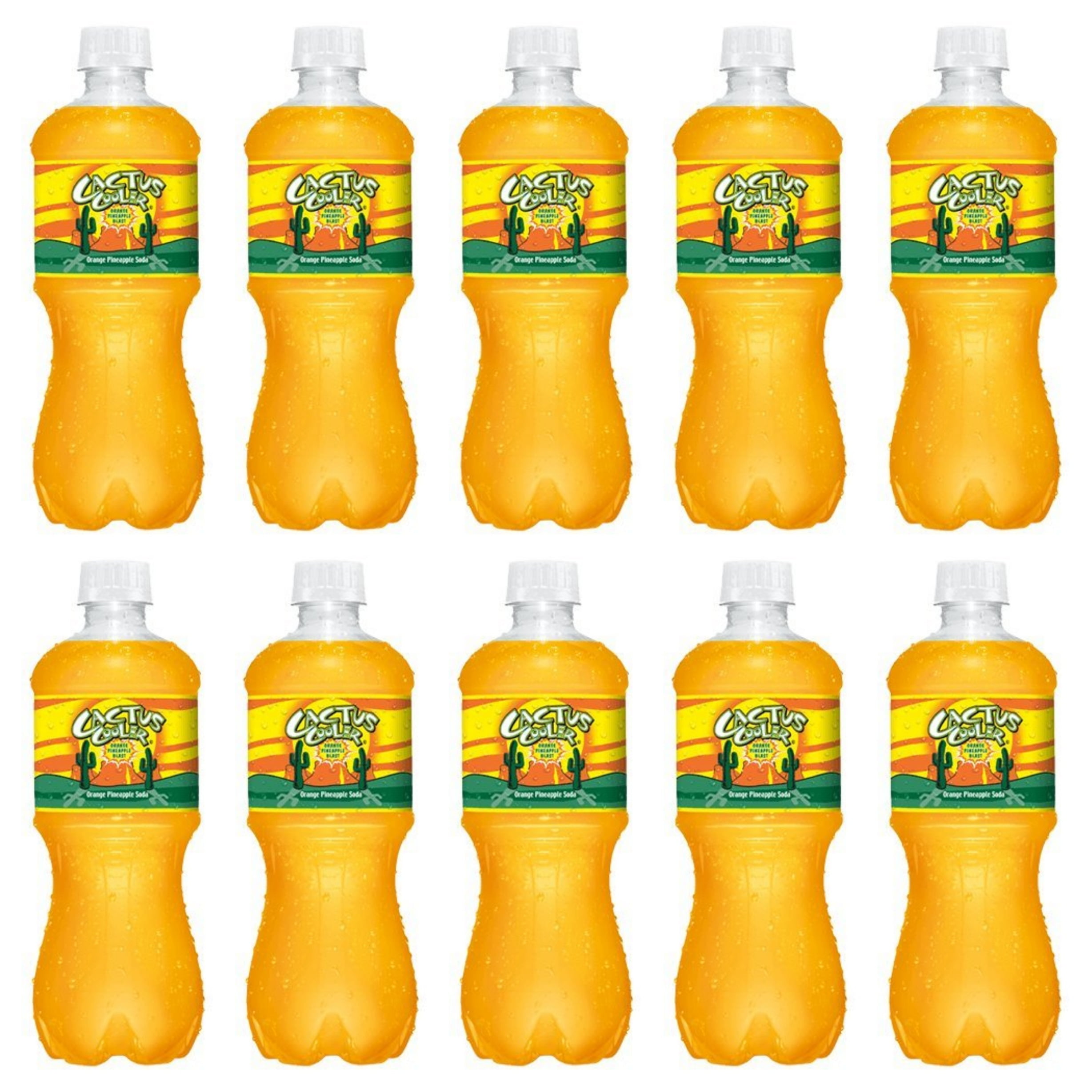 Cactus cooler orange pineapple 20 fl oz, 10 bottles, total 200 fl oz
