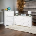 thumbnail image 4 of Home Square 2-Piece Set with 5-Drawer Chest & 6-Drawer Dresser in White Laminate, 4 of 6