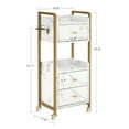 thumbnail image 6 of BarberPub Utility Cart Rolling Trolley Cart with Lockable Wheels, Tool Holder, Large, 6 of 9