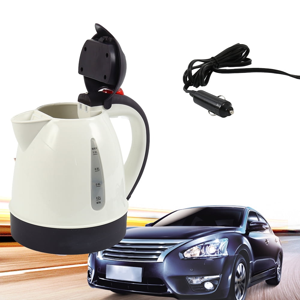 Portable Large Capacity Car Truck Kettle Water Heater Kettle for Travel 1300ml Car Heated Water Pot 12V 