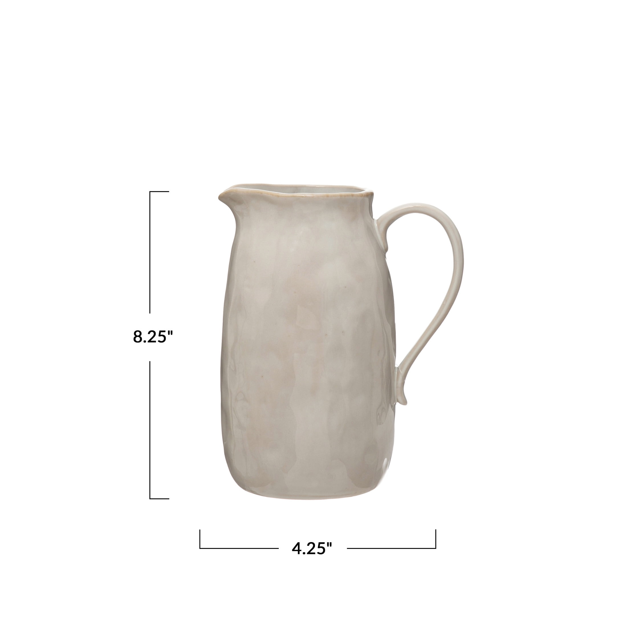 Creative Co-Op Stoneware Pitcher, Reactive Glaze