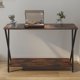thumbnail image 3 of Qinaqin 33.5 inch Largo 2 Niveles Farmhouse Narrow Console Mesa con Shelves Rústico Marrón cm de Alturaallway para Behind Sofá Living Sala o Entryway, 3 of 7