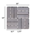 thumbnail image 2 of 10/ 30 Pack Deck Tiles Square DIY Interlocking Decking Tiles Interlocking Deck Tiles Checker Pattern Floor Tile 12" x 12", 2 of 9