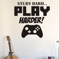 thumbnail image 2 of Adhesivo de vinilo para pared con texto en inglés "Study Hard", 20 x 8,66", para decoración de habitaciones y hogar, 2 of 4