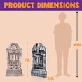 thumbnail image 5 of Joyfy 17" Halloween 5 Pack Tombstone Decorations, Foam RIP Graveyard Signs Cemetery Headstones Scary Outdoor Indoor Halloween Decor with 12 Metal Stakes for Easy Set Up, Waterproof for Garden Lawn, 5 of 8