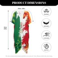 thumbnail image 6 of HELLHERO High Quality Fabrics Long Kimono Swimsuit Cover Up for Beach Galaxy Print Breathable Mexican Flag Design, 6 of 6