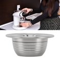 thumbnail image 1 of Stainless Steel Reusable Coffee Capsule, Refillable Filter Pods for Espresso Machines with Powder Brush Spoon, 1 of 7