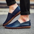 thumbnail image 5 of Mens Non-slip Loafers Leather Fashion Casual Shoes Outdoor Comfortable Walking Shoes Lightweight Oxfords Blue 9.5 US, 5 of 7