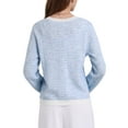 thumbnail image 3 of INSPIRE CHIC Women's Elegant Cardigan Sweaters Spring Fall Long Sleeve Knit Ribbed Jacket S Light Blue, 3 of 4