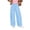 Blue, variant on Women's Plaid Checkered Elastic Waist Wide Leg Pants, Soft Stretchy Casual Loose Long Trousers for Daily Commute Wear S-2XL