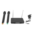 thumbnail image 1 of Dual Wireless Microphone System LED Display Receiver VHF Handheld Mic System 110‑240V Plug, 1 of 4