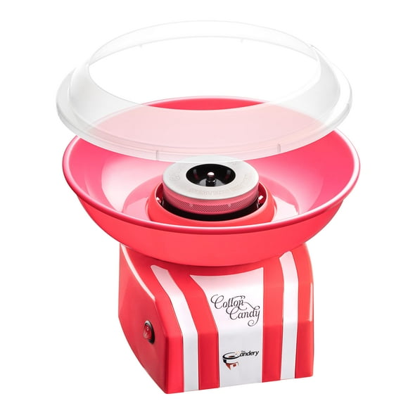 The Candery Cotton Candy Machine - Bright, Colorful Style- Makes Hard and Sugar Free Candy, Sugar Floss, Homemade Sweets for Birthday Parties - Inclu