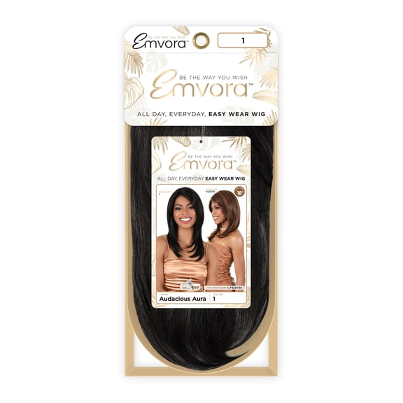 Emvora Audacious Aura Synthetic Long Straight Wig for Women 18 Inch Color 1