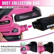 Starwal 20V Cordless Detail Sander - 12000 RPM Electric Hand Sander, Compact Palm Sander for Tight Spaces Woodworking, 2.0Ah Battery and Charger Included