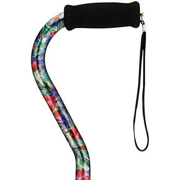 NOVA Designer Walking Cane with Offset Handle Lightweight Adjustable Walking Stick with Carrying Strap Canterbury"" Design