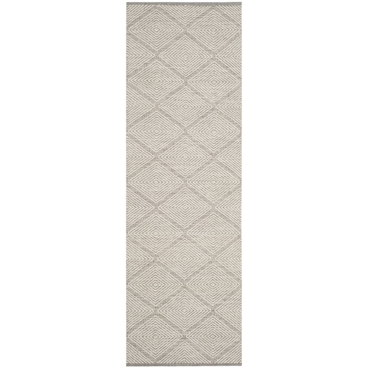 SAFAVIEH Montauk Bailey Geometric Cotton Area Rug, Grey, 10' x 14'