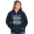 thumbnail image 4 of Early Bird Gets Worm Mouse Cheese Zip Up Hoodie Men's Women's Brisco Brands M, 4 of 6