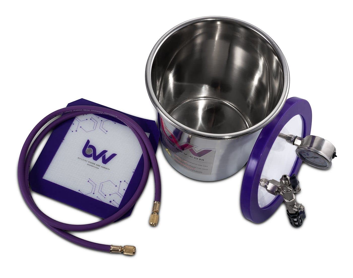 BVV Best Value Vacs 1.5 Gallon Tall Stainless Steel Vacuum Chamber