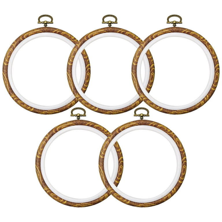 Darice 5 inch Round Wooden Embroidery Hoops Bulk Wholesale 6 Pieces New