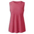 thumbnail image 3 of ZOHIUM Women's Summer Sleeveless Tank Top Loose Fit Casual Crew Neck T Shirts Basic Tee Tops (Hot Pink,Xxxl), 3 of 4