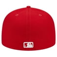 thumbnail image 4 of Men's New Era Red Atlanta Braves Logo 59FIFTY Fitted Hat, 4 of 5