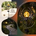 thumbnail image 6 of Halloween Solar Garden Stake Light,Metal Waterproof Spider Shape Stake with Lantern for Outdoor Yard Lawn Holiday Decor, 6 of 6
