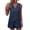 Navy 1, variant on Trouser Suits for Ladies Wedding Womens Waistcoat and Trouser Set 2 Piece Set V Neck Sleeveless Button Vest Wide Leg Trouser 2 Piece Blazer Suit Summer Matching Sets Linen Pants Set