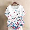 thumbnail image 2 of Vestidos Casuales Para Mujer, Blusas De Mujer De Moda Blusa informal de lino con botones y manga corta estampada para mujer, 2 of 4