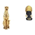 thumbnail image 1 of Figura de guepardo,Figura de guepardo dorado,adorno de escritorio moderno,Estatua de mujer africana,Estante de oficina con estatua de mujer africana,Adorno de figura de resina delicado para el, 1 of 8