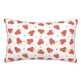 thumbnail image 1 of Fotbe Hand Drawn Strawberry Funda de Almohada Decorativa Estilo Occidental, Lujo en Algodón, Fundas para Almohadas King, Cojín Estampado para Decoración del Hogar-14"x20", 1 of 6
