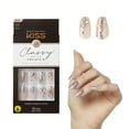 thumbnail image 2 of KISS Premium Classy Medium Coffin Press-on Nails with Glue, White, 30 Pieces, 2 of 13
