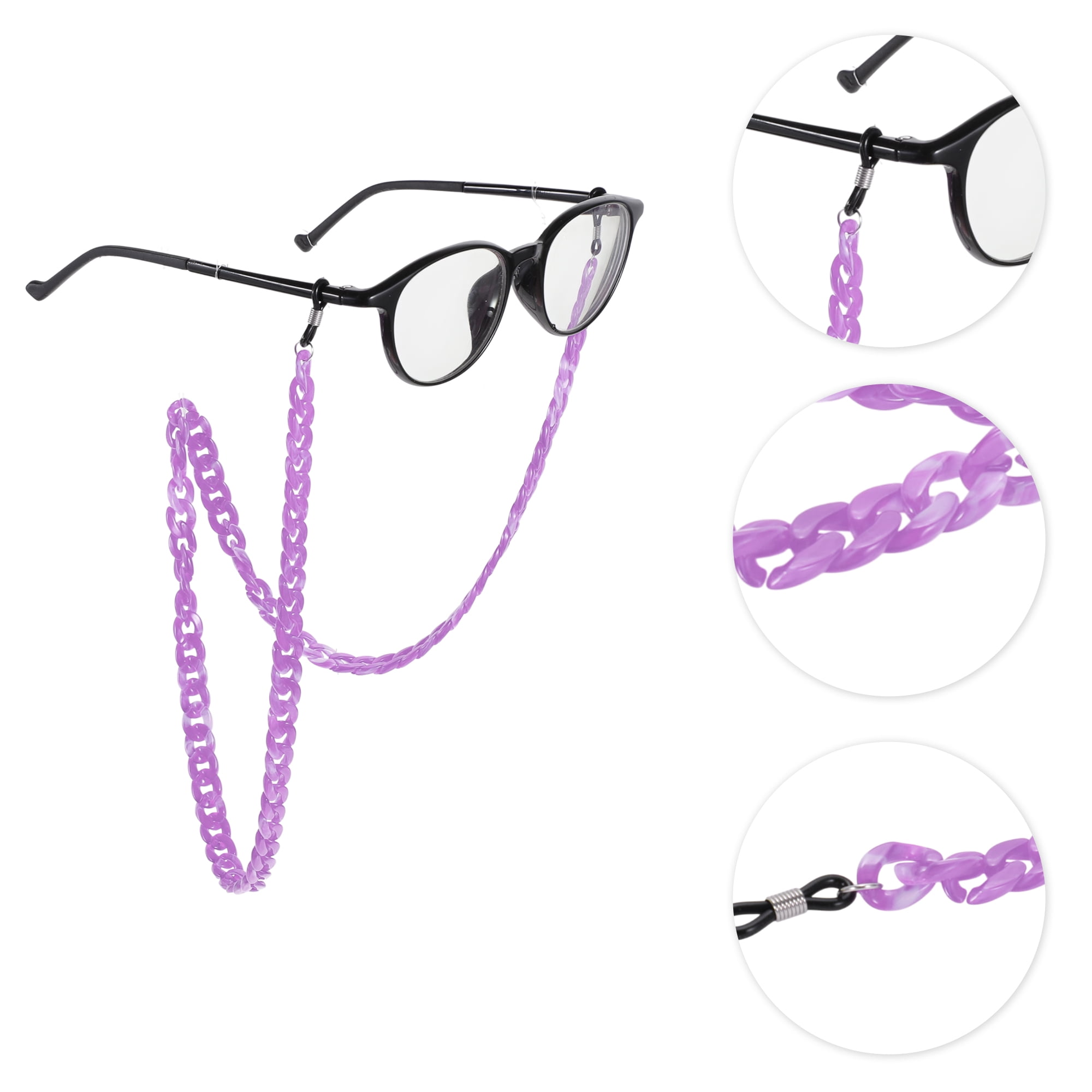 Unique Bargains Dopamine Color Pattern Eyeglass Chain 27.56" 1 Pc Purple