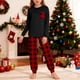 thumbnail image 5 of Conjuntos de blusa y camisa de manga larga con cuello redondo para niños y niñas de 5 a 14 años. Conjunto de top y pantalón con mangas estampadas., 5 of 9