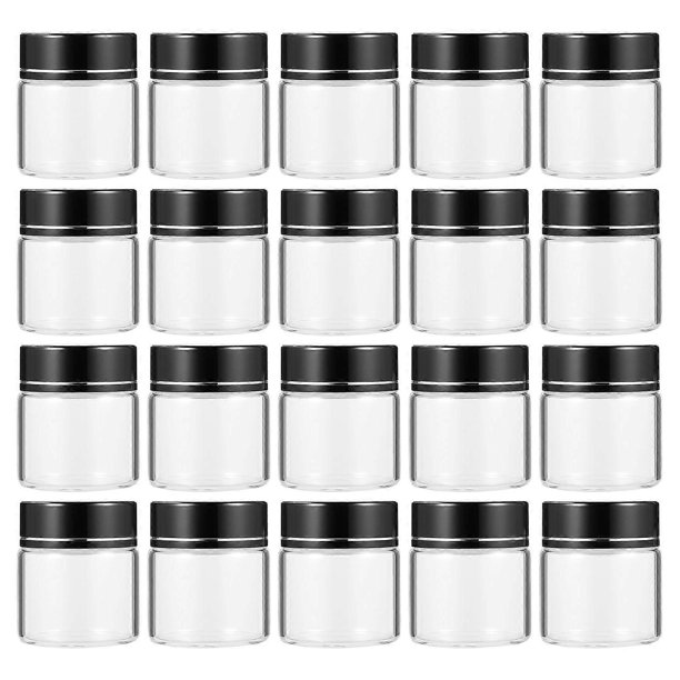 Mini Mason Jars 20Pack Premium Glass Dispensing Containers For Everyday Use 25ml Multi Colored Airtight Design