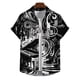 thumbnail image 5 of Camisa hawaiana con estampado 3D de música, guitarra de piano, camisa holgada en blanco y negro para hombre, blusa informal de verano para fiesta en la playa y la calle, 5 of 5