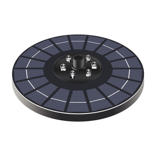 LCXmlly Garden Fountain Solarpowered Floating Water Fountain Rotatable Nozzle with Colorful Lights