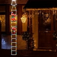 thumbnail image 5 of 2026 Christmas Santa Climbing Stairs Light, 10.5ft Claus on Rope LED Ladder Holiday Displays - 8 Modes Multicolor Xmas Tree String Lights Waterproof for Window Outdoor Wall Party Decorations, 5 of 8