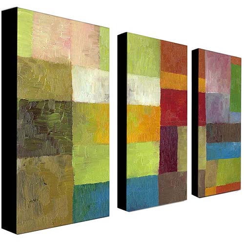Trademark Fine Art Abstract Color Panels Iv Canvas Art By Michelle Calkins 3 Piece Panel Set 16x32 Walmart Com Walmart Com