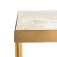 thumbnail image 6 of SAFAVIEH Leilani Modern Palm Leaf Glass Side Table, Gold Leaf, 6 of 9