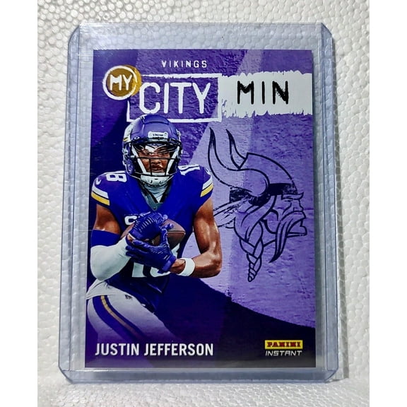 Justin Jefferson 2023 Panini NFL #24 My City Football Card Vikings 1/344