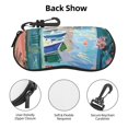 thumbnail image 3 of KLL Coastal Cat By The Window Print Eyeglass Case for Men & Women's Classy Travel Eyewear Holder Case Zipper Eyeglasses Case With Hook, 3 of 6