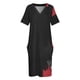 thumbnail image 3 of Paint It-vestido negro holgado con bolsillos para mujer ropa de playa de lujo para fiesta de noche y graduación, 3 of 6