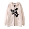 thumbnail image 5 of Dark hip hop gótico Harajuku Y2k estampado de mariposa cremallera Sudadera con capucha hombres y mujeres Harajuku chaqueta sudadera, 5 of 5