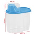 thumbnail image 4 of Caja de almacenamiento de alimentos de plástico de 2,5 l, contenedor hermético con tapas para verter, botellas de almacenamiento de cereales de Almacenamiento y organización del hogar Azul 1.9L Moyic HA002828-01, 4 of 6
