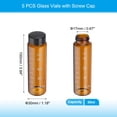 thumbnail image 2 of Uxcell Small Glass Sample Bottles with Lids, 5 pcs 50ml Amber Glass Vials with Black Screw Caps Mini Leak Proof Reagent Sealed Bottles with Scale for Solid Liquid Powder Storage, 2 of 6