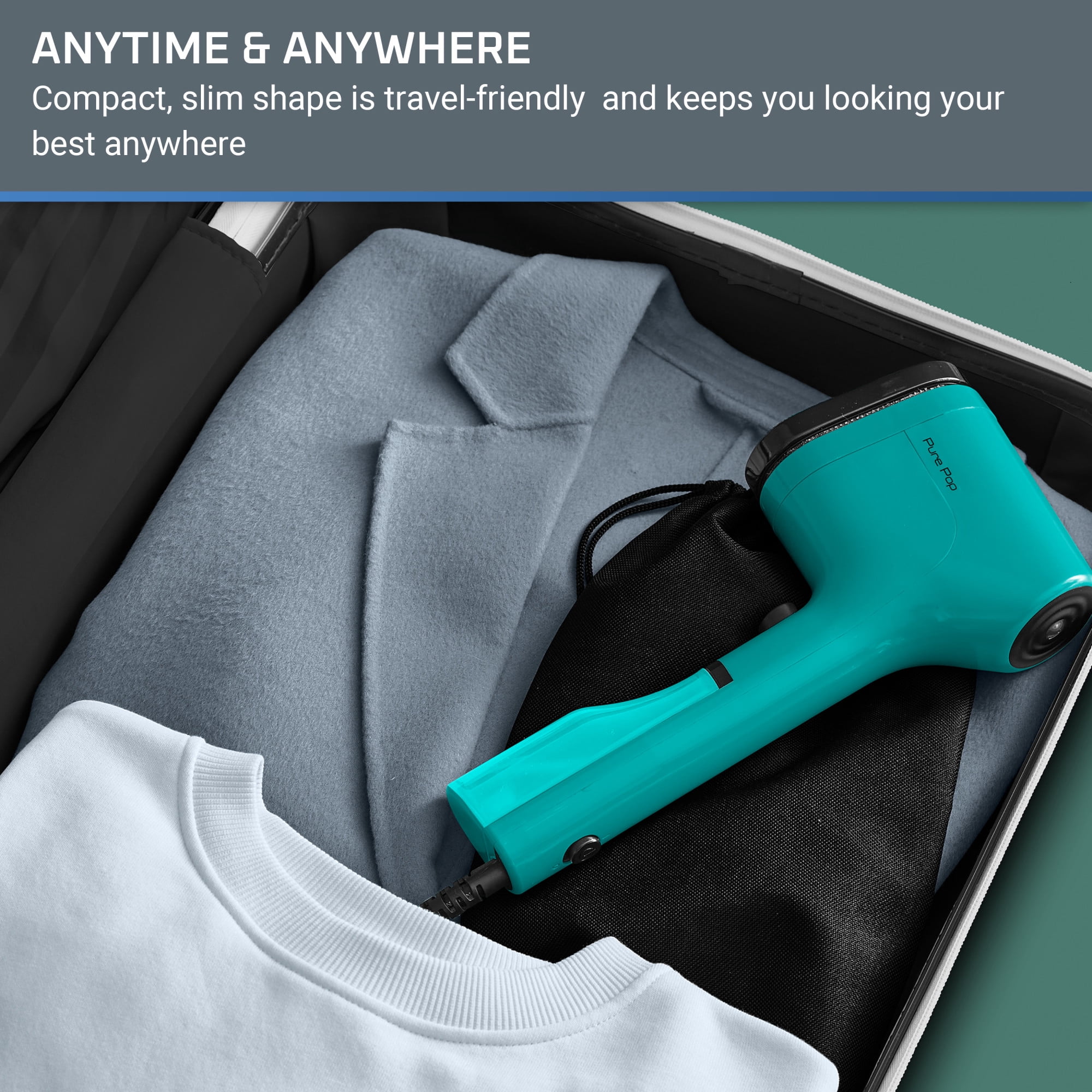 Rowenta Pure Pop Handheld Garment Steamer DR2024U1, Green